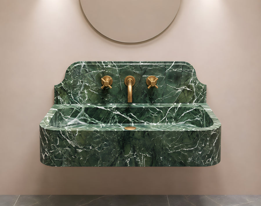 3-Luxury Marble Sink, Floating Bathroom Sink, Wall Mounted Stone Sink, Handmade Natural Stone Vanity Basin